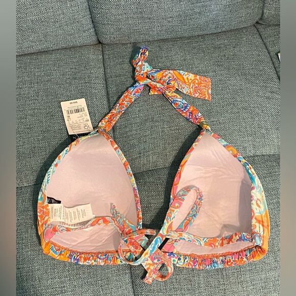 NWT LAUREN Ralph Lauren® Amara Patchwork Molded Cup Halter Top Sz. 12 - Picture 7 of 7